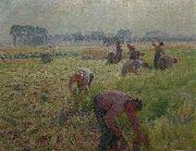 Emile Claus Flax harvesting Germany oil painting artist